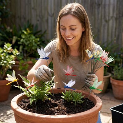 Décoration Jardin sur Tige | Design Unique pour Jardinières - Vent de Lumière