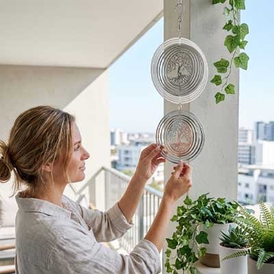 Carillon à Vent Cinétique | Décoration Jardin & Terrasse - Vent de Lumière