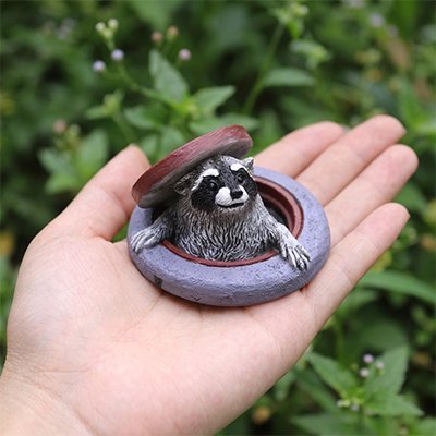 Figurine Raton Laveur | Décoration Jardin - Vent de Lumière