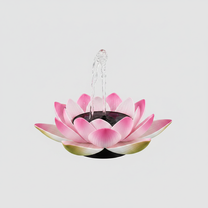 Fontaine lotus solaire - image Shopping optimisée
