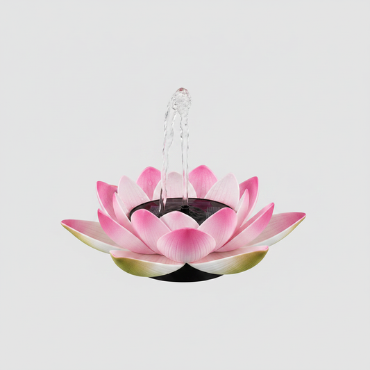 Fontaine lotus solaire - image Shopping optimisée