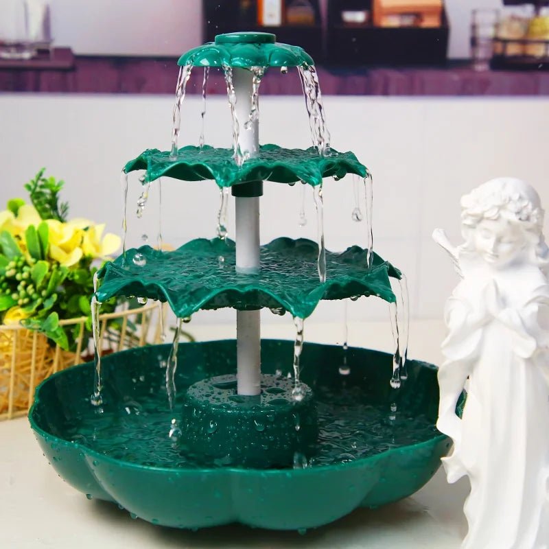 Fontaine Solaire 3 Niveaux – Bain d’Oiseaux Jardin & Terrasse - Vent de Lumière