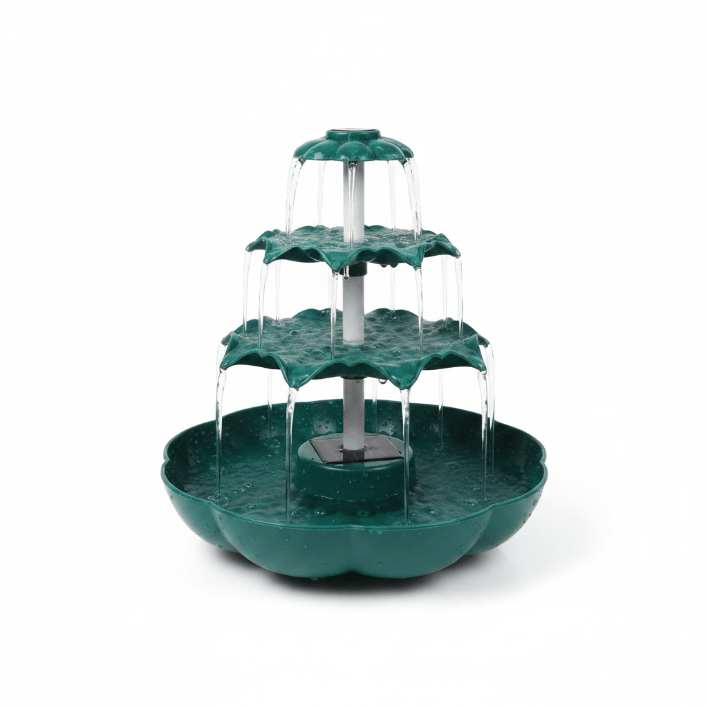 Fontaine Solaire 3 Niveaux – Bain d’Oiseaux Jardin & Terrasse - Vent de Lumière