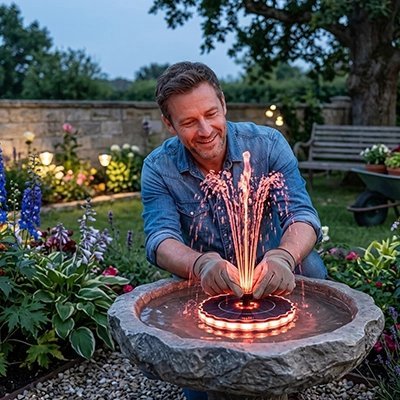 Fontaine Solaire de Jardin Zen – Jeu d'Eau Écologique pour Bassin & Terrasse - Vent de Lumière