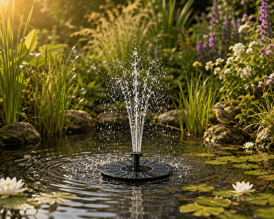 Fontaine Solaire Flottante – Éclairage Écologique pour Bassin & Jardin - Vent de Lumière