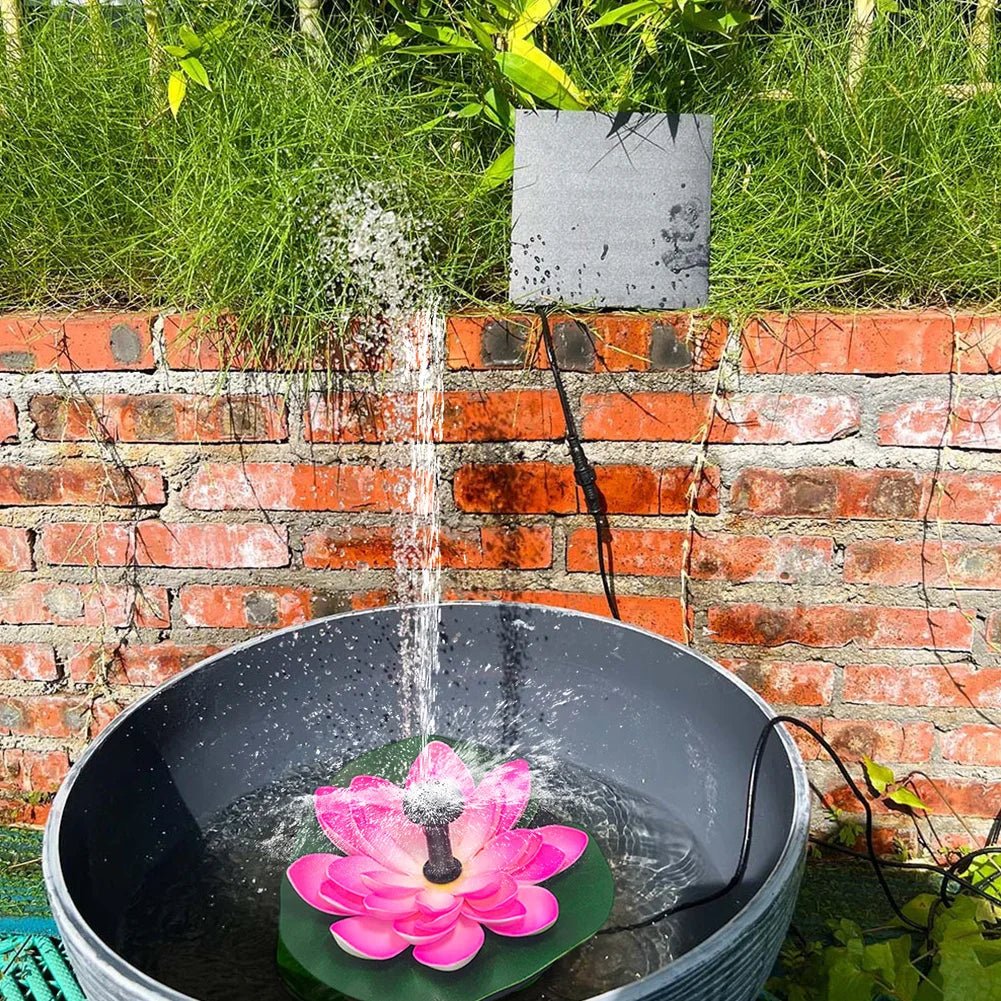 Fontaine Solaire Flottante Lotus | Bassin, Étang & Jardin - Vent de Lumière