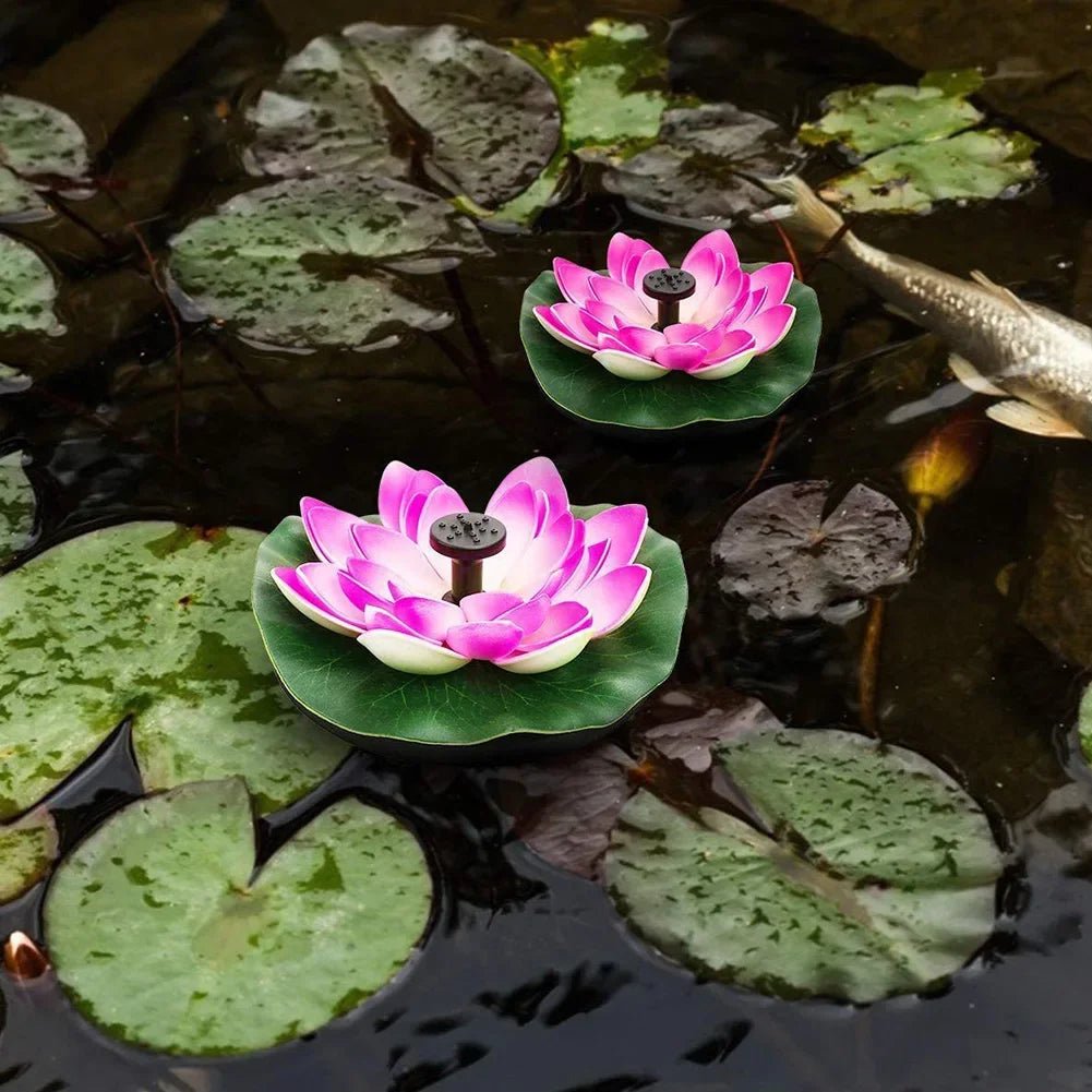 Fontaine Solaire Flottante Lotus | Bassin, Étang & Jardin - Vent de Lumière