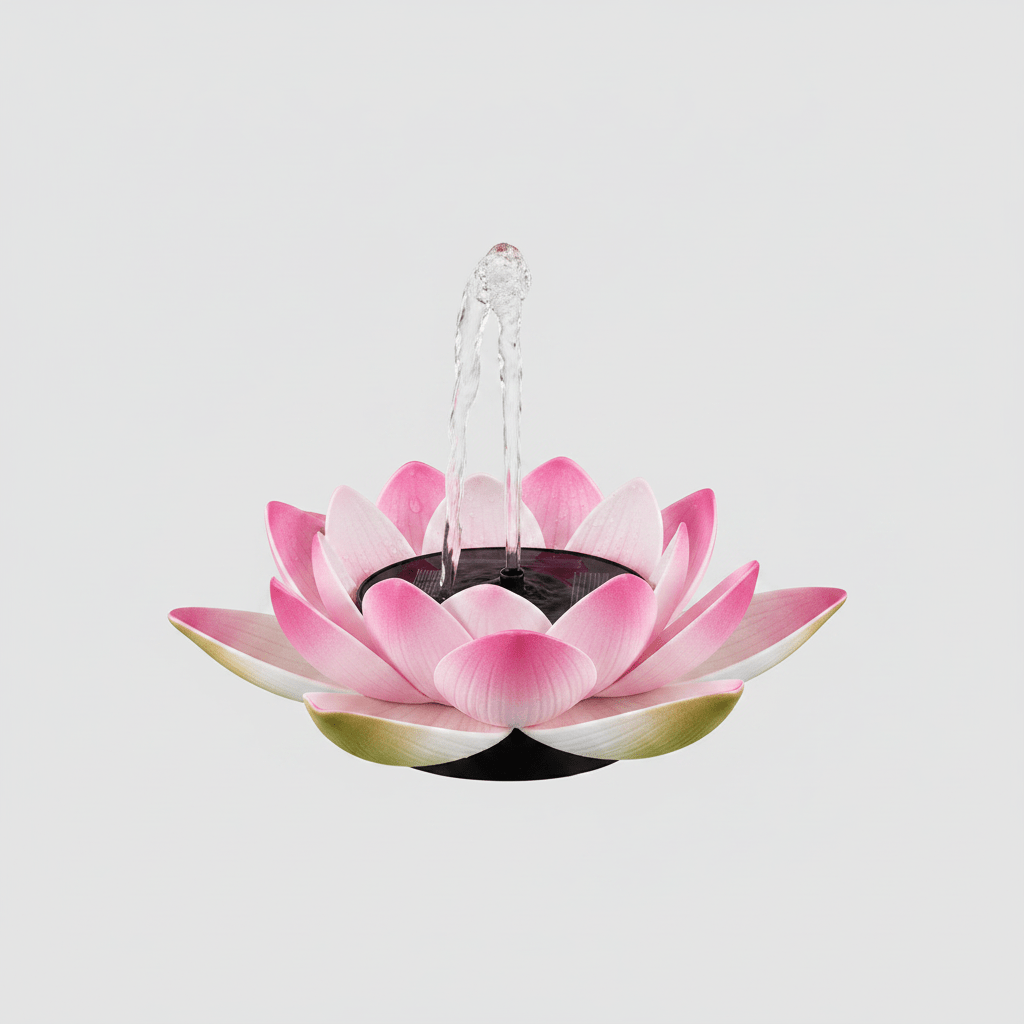Fontaine Solaire Flottante Lotus | Bassin, Étang & Jardin - Vent de Lumière