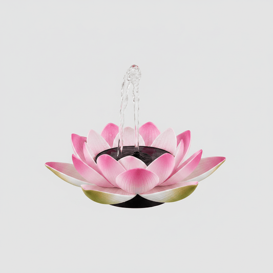 Fontaine Solaire Flottante Lotus | Bassin, Étang & Jardin - Vent de Lumière