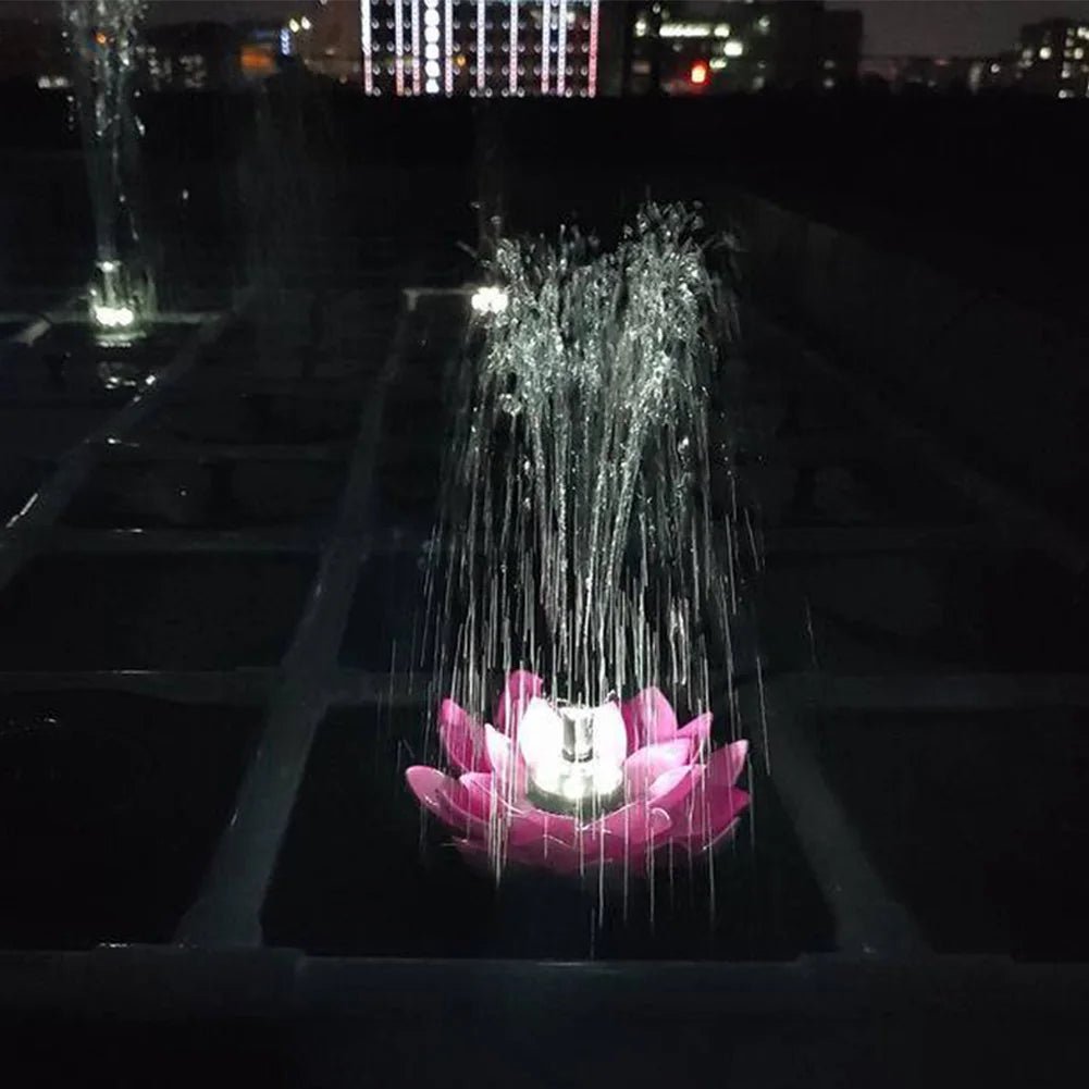 Fontaine Solaire Flottante Lotus | Bassin, Étang & Jardin - Vent de Lumière