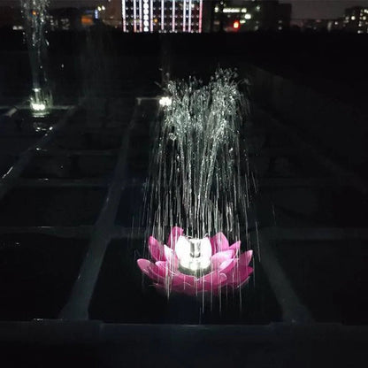 Fontaine Solaire Flottante Lotus | Bassin, Étang & Jardin - Vent de Lumière