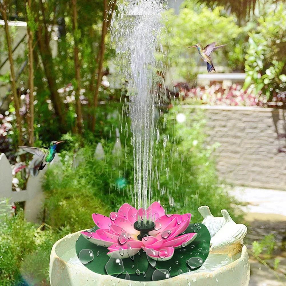 Fontaine Solaire Flottante Lotus | Bassin, Étang & Jardin - Vent de Lumière