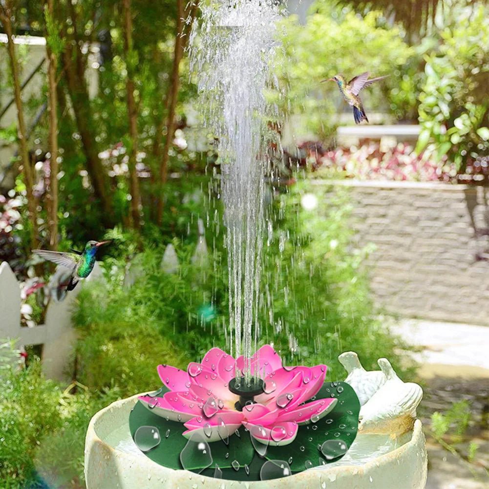 Fontaine Solaire Flottante Lotus | Bassin, Étang & Jardin - Vent de Lumière