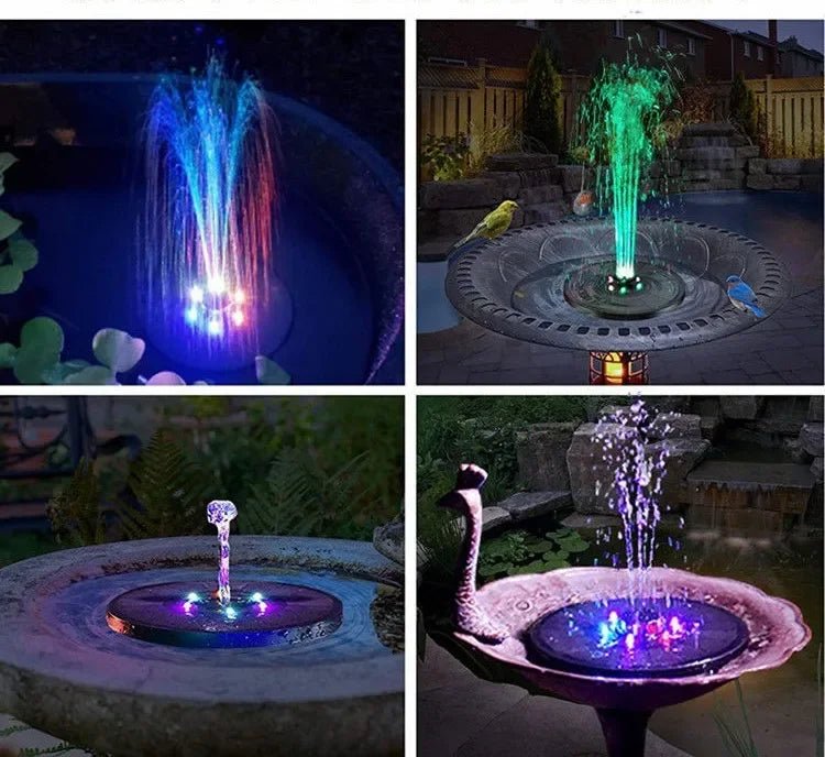 Fontaine Solaire LED – Jet d’Eau Coloré pour Bassin & Étang - Vent de Lumière