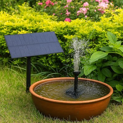 Fontaine solaire panneau déporté | Modèle C - Vent de Lumière