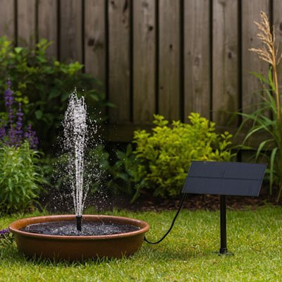 Fontaine solaire panneau déporté | Modèle C - Vent de Lumière