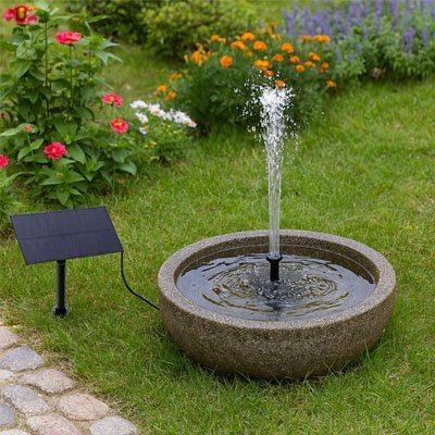 Fontaine solaire panneau déporté | Modèle C - Vent de Lumière