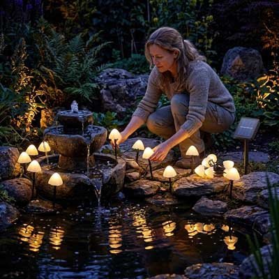 Guirlande Solaire Champignons | Éclairage Jardin & Terrasse - Vent de Lumière