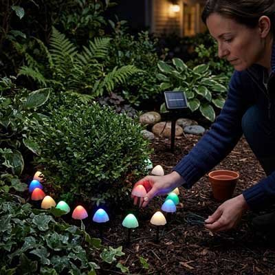 Guirlande Solaire Dômes Multicolores | Éclairage Jardin & Terrasse - Vent de Lumière