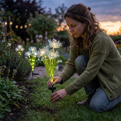 Lampe Solaire Florale | Décoration Jardin & Massifs - Vent de Lumière