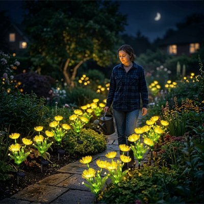 Lampe Solaire Florale | Éclairage Jardin Sans Électricité - Vent de Lumière