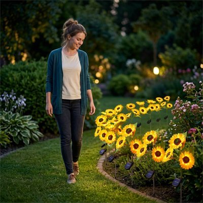 Lampe Solaire Tournesol | Décoration Jardin & Allées - Vent de Lumière