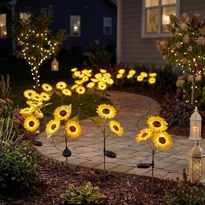 Lampe Solaire Tournesol | Décoration Jardin & Allées - Vent de Lumière