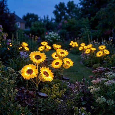 Lampe Solaire Tournesol | Décoration Jardin & Allées - Vent de Lumière