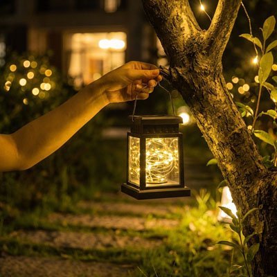Lanterne solaire extérieur | EcoLumière - Vent de Lumière
