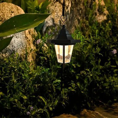 Lanterne Solaire Suspendue | Éclairage Jardin Style Vintage - Vent de Lumière