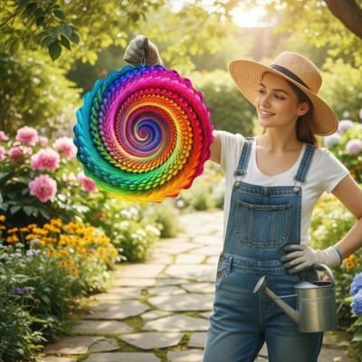 Moulin à vent décoratif de jardin | Élégance Rustique - Vent de Lumière