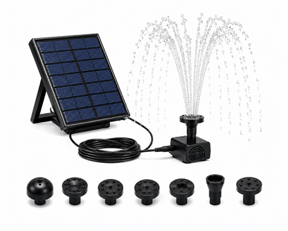 Pompe Fontaine Solaire 7 Buses – Bain d'Oiseaux, Bassin & Jardin - Vent de Lumière