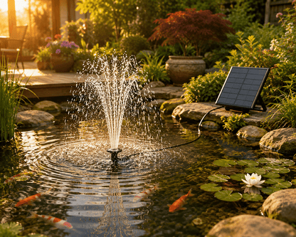 Pompe Fontaine Solaire 7 Buses – Bain d'Oiseaux, Bassin & Jardin - Vent de Lumière