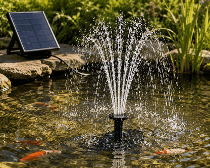 Pompe Fontaine Solaire 7 Buses – Bain d'Oiseaux, Bassin & Jardin - Vent de Lumière