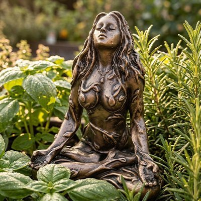 Sculpture Femme Méditation | Décoration Zen Extérieur - Vent de Lumière