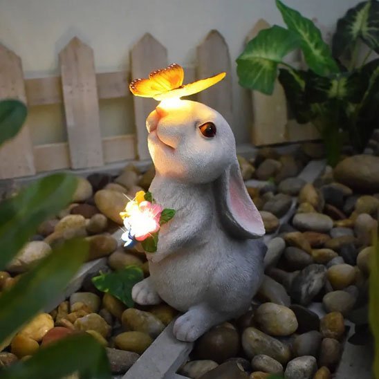Sculpture Lapin Lumineux | Élégance Raffinée - Vent de Lumière